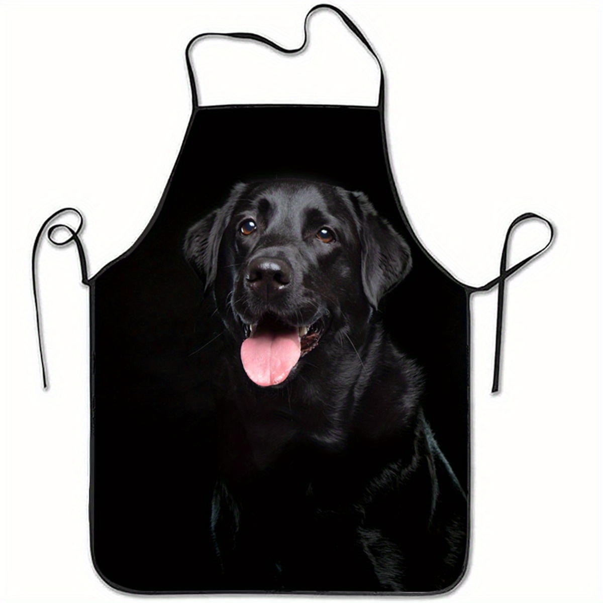 Home Cooking Dog Food - ブラックラブラドール犬プリントエプロン1枚 - 家庭のキッチン、ベーキング、料理に最適