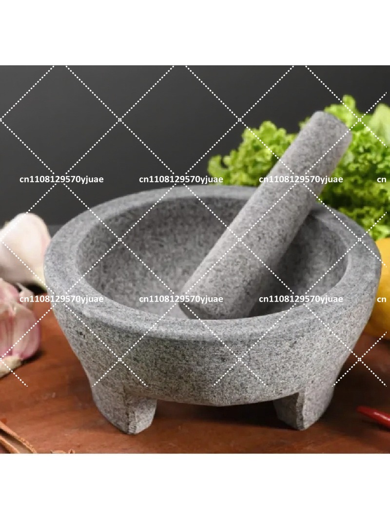 Mortar Pestle Granite - 天然花崗岩のすり鉢とすりこぎ棒。スパイス、調味料、ソース、ワカモレを挽くのに最適です。