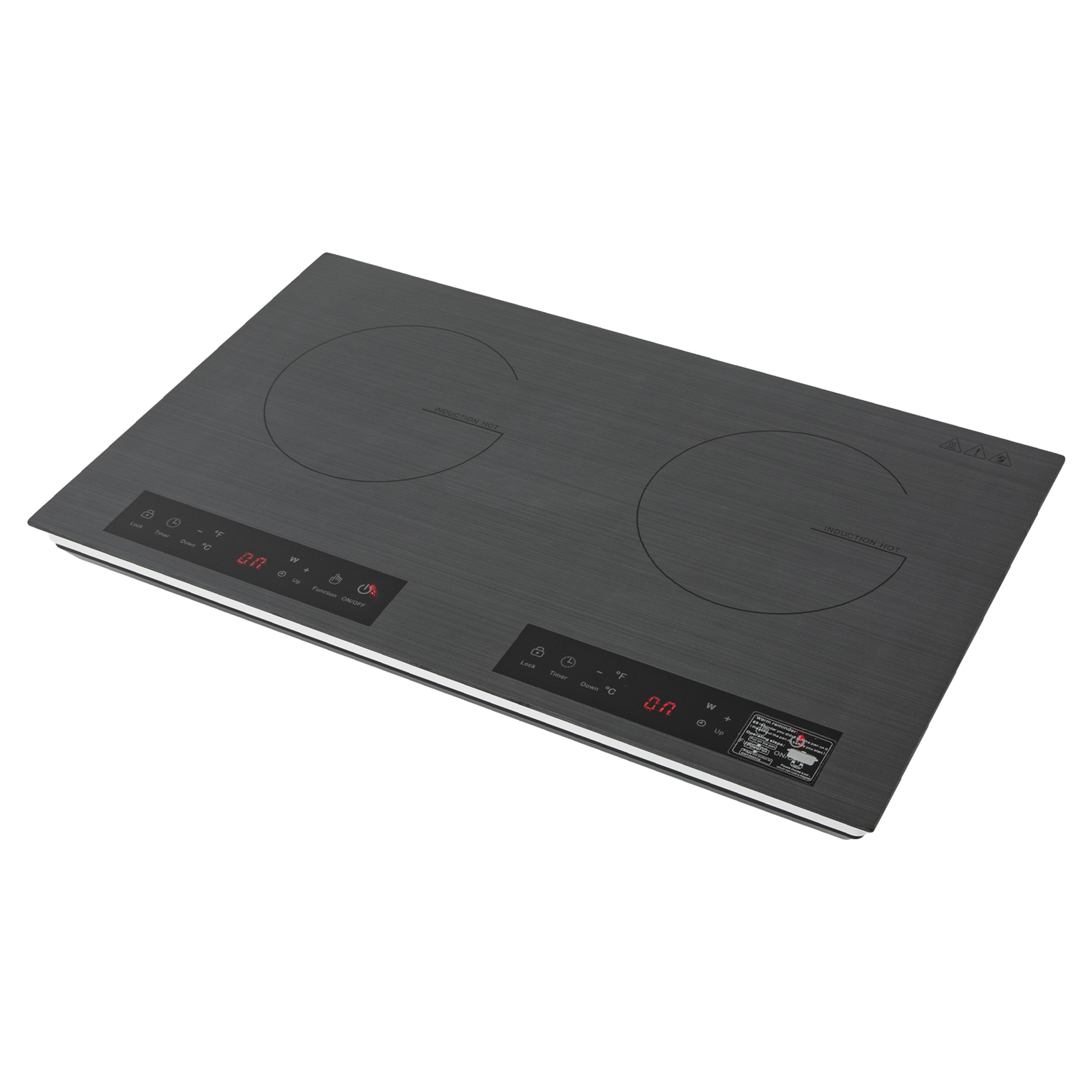 Hot Pot Portable Dual - 4000WデュアルIHクックトップ 110V、2つの独立した加熱ゾーンを備えたダブルバーナー電気コンロ、RVキッチン用ポータブルセンサータッチクッカー、USプラグ