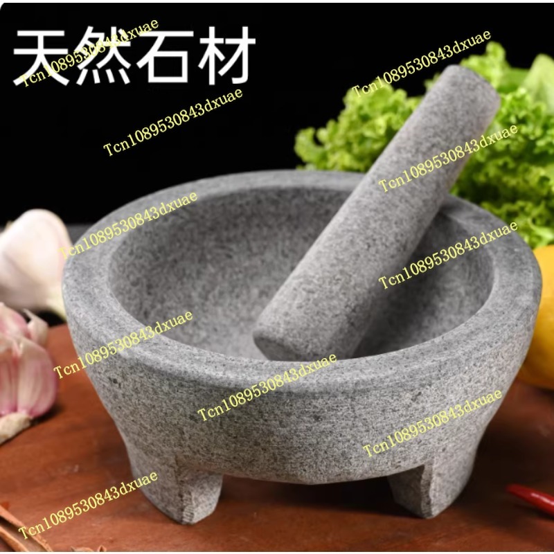 Mortar Pestle Granite - 天然花崗岩の乳鉢と乳棒、スパイス、調味料、ソース、ワカモレの粉砕に最適