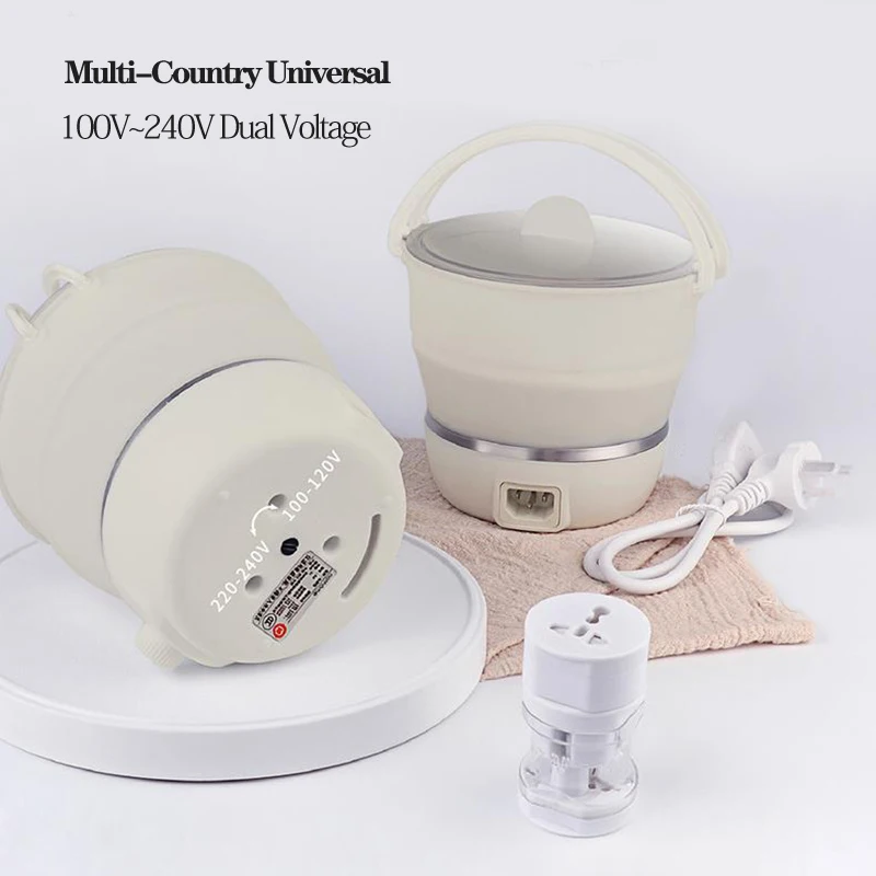 Hot Pot Portable Dual - 折りたたみ式電気鍋 ポータブル多機能電気シチューポット デュアル電圧トラベルポット 電気ケトル