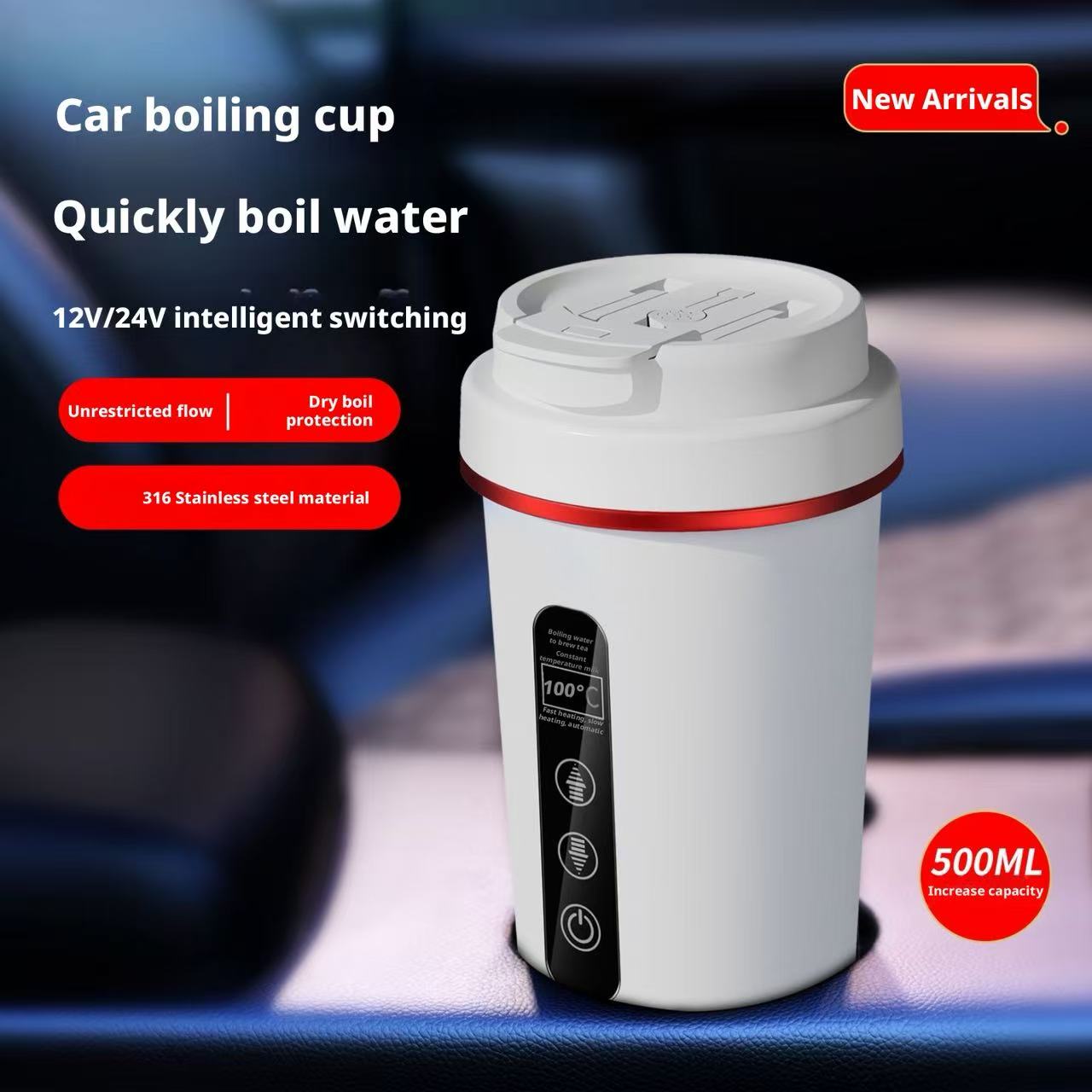 ポータブルカー電気ケトル 12V 24V ユニバーサル屋外旅 - Hot Pot Portable Dual のレビューと価格