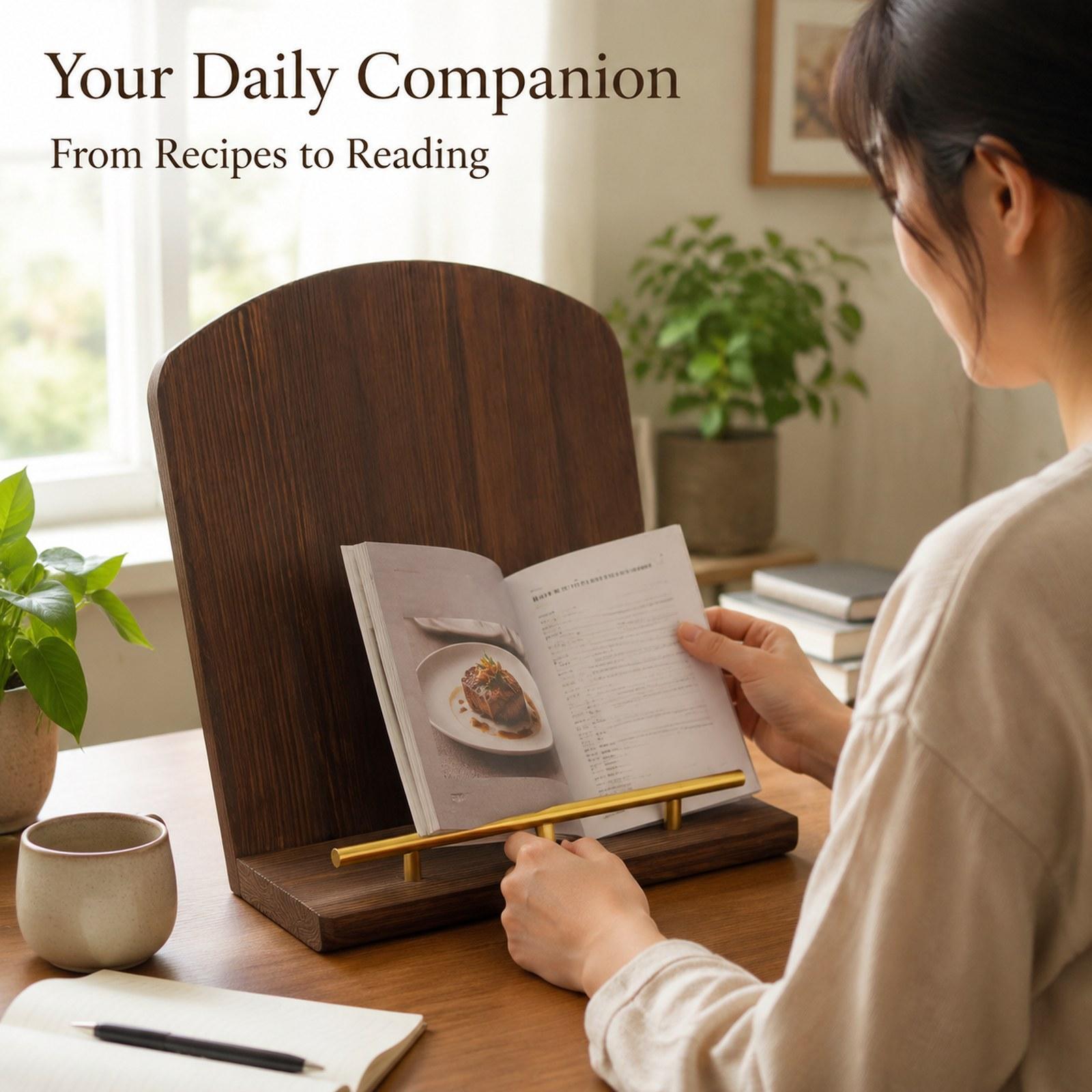 木製料理本スタンド レシピブックホルダー 多機能装飾シャルキ - Home Cooking Recipe のレビューと価格