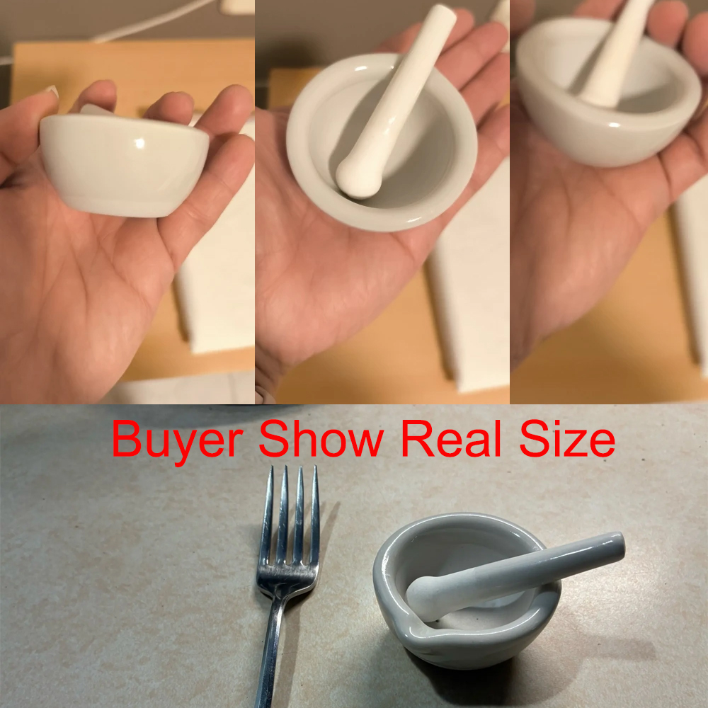 6ml ミニミル 乳鉢ボウル トッピング付き 実際の磁器乳鉢 - Mortar Pestle Granite のレビューと価格