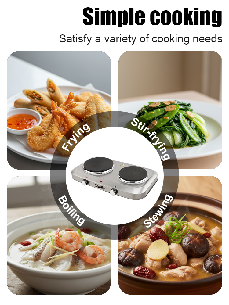 ダブルバーナー電気コンロ Sonifer SF-3059 2 - Hot Pot Portable Dual のレビューと価格