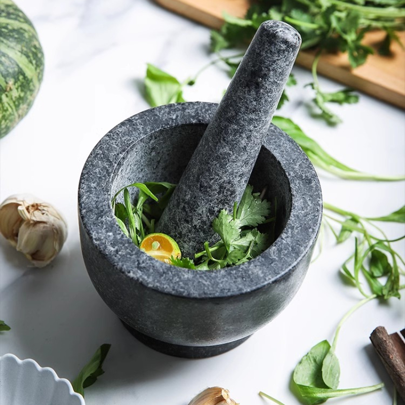 乳鉢と乳棒セット 重厚な天然花崗岩製 スパイスグラインダーボ - Mortar Pestle Granite のレビューと価格
