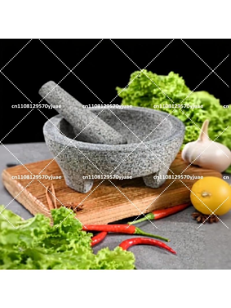 天然花崗岩のすり鉢とすりこぎ棒。スパイス、調味料、ソース、ワ - Mortar Pestle Granite のレビューと価格