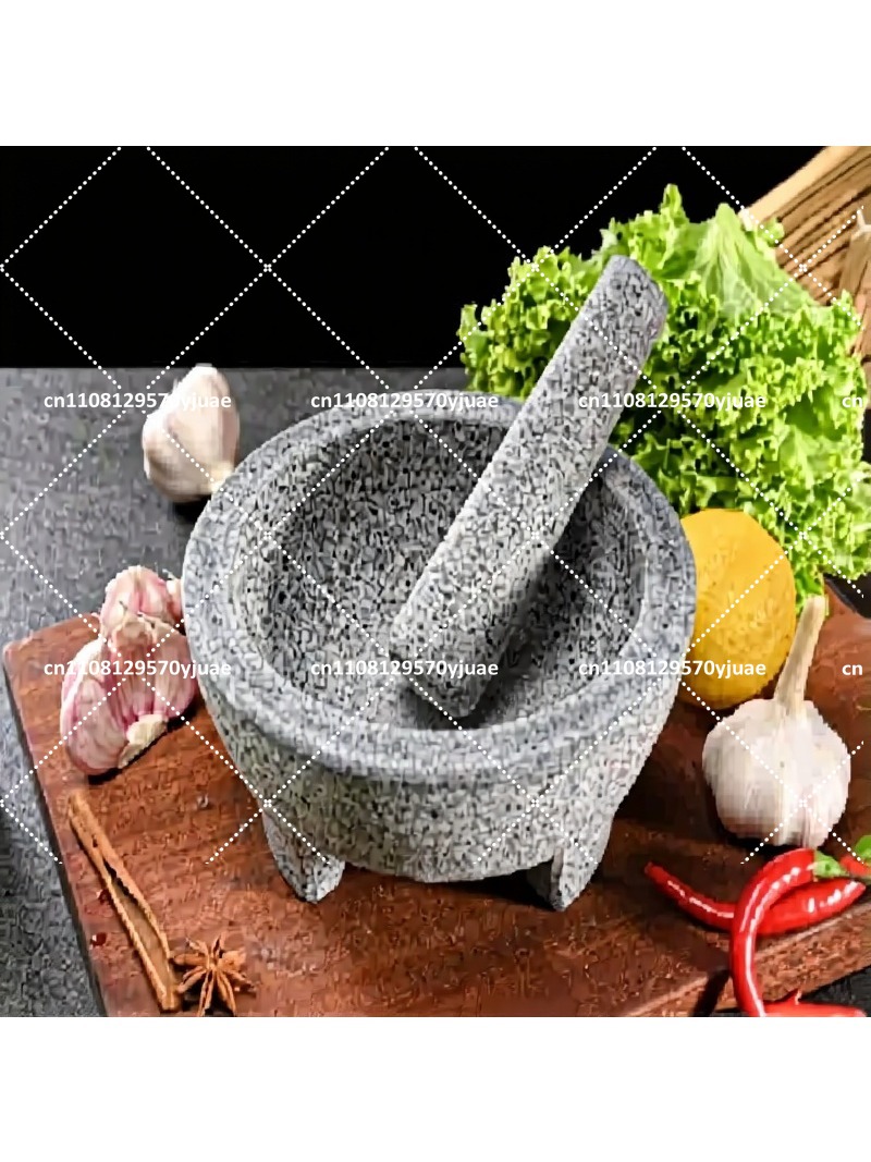天然花崗岩のすり鉢とすりこぎ棒。スパイス、調味料、ソース、ワ - Mortar Pestle Granite のレビューと価格