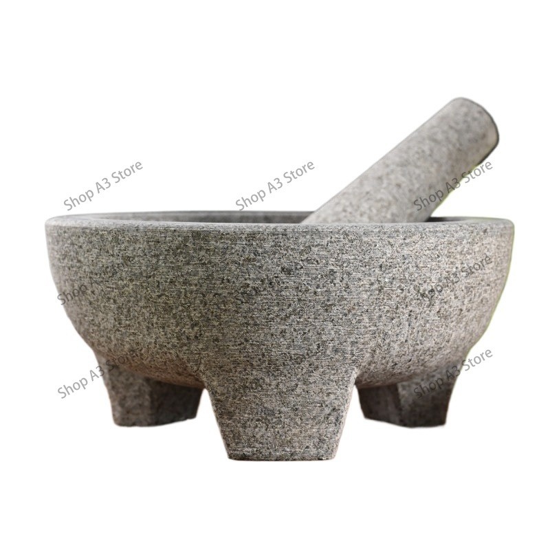 天然石花崗岩製のスパイス・調味料・ペースト・ワカモレ用モルタ - Mortar Pestle Granite のレビューと価格