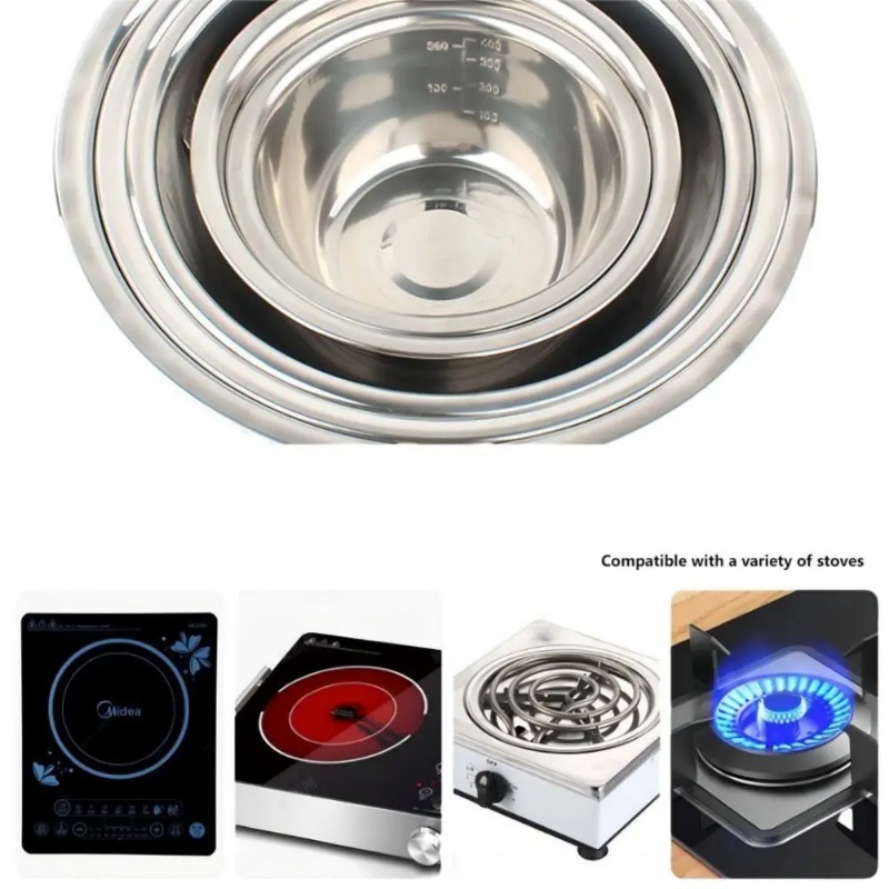 ポータブルステンレス製ミキシングボウル、家庭用ネスティング収 - Home Cooking Services のレビューと価格