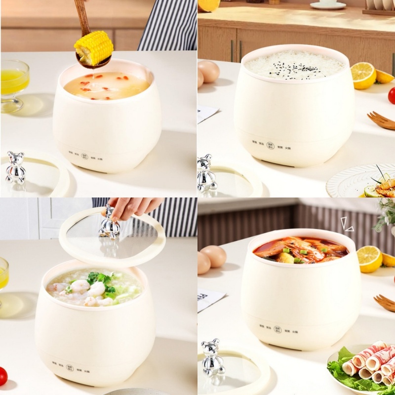 1pc 1.8L ミニ電気炊飯器ノンスティック鍋デュアル熱設 - Hot Pot Portable Dual のレビューと価格