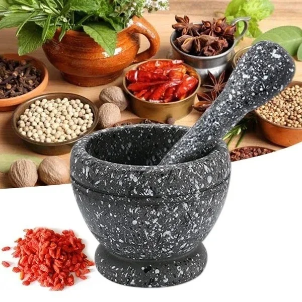 樹脂セット乳鉢と乳棒ガーリックハーブスパイス混合粉砕クラッシ - Mortar Pestle Granite のレビューと価格