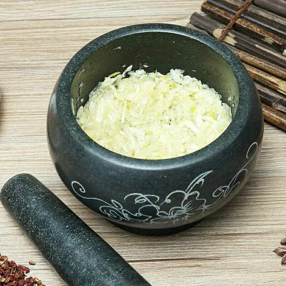 天然花崗岩の乳鉢と乳棒のセット、有機健康、ピーナッツスパイス - Mortar Pestle Granite のレビューと価格