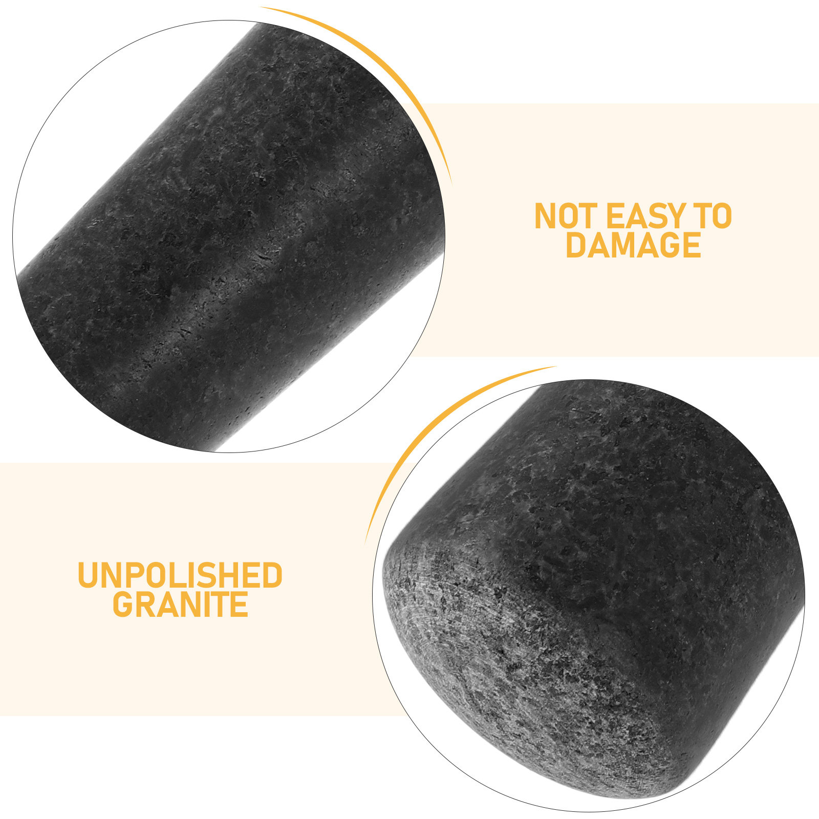 石臼と石すり石、スパイス用花崗岩、ニンニク・ナッツ粉砕機、ペ - Mortar Pestle Granite のレビューと価格