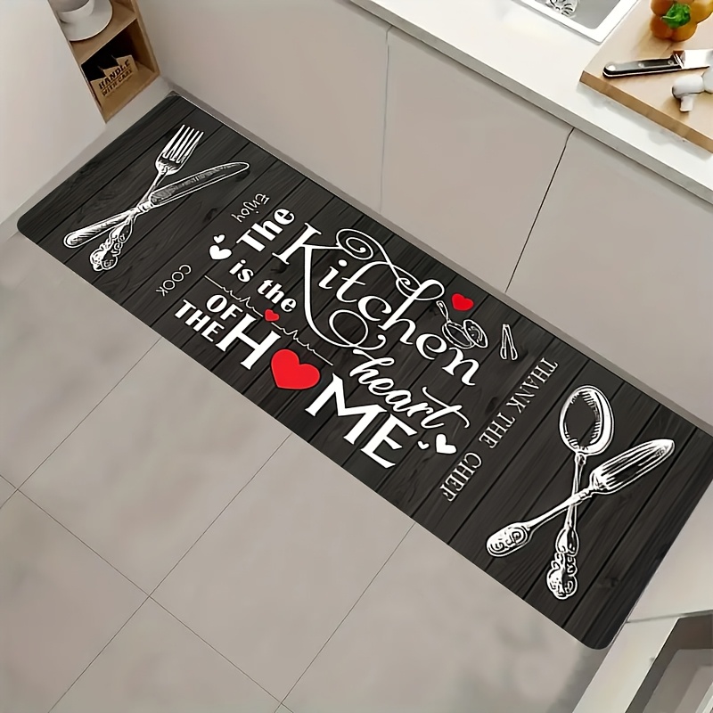 キッチンハートシェフ用具引用プリントフロアランナーノンスリッ - Home Made Cooking Quotes のレビューと価格