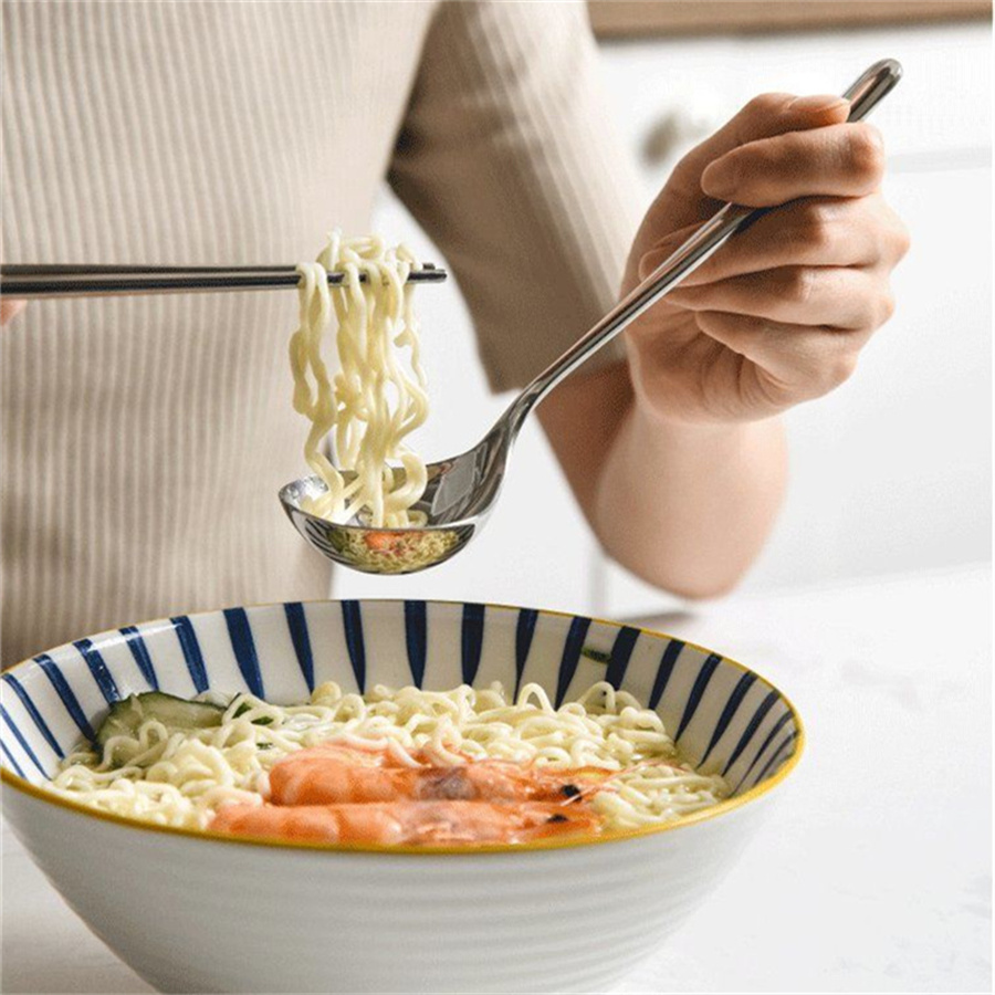2/1 個ステンレス鋼スプーン厚みのあるロングハンドルスープ - Home Cooking Services のレビューと価格